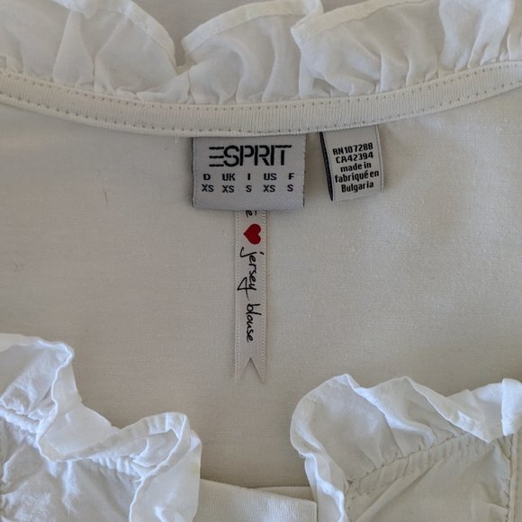 White Esprit Long Sleeve T-Shirt NWOT - Picture 4 of 4